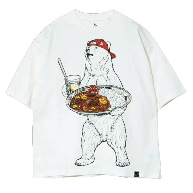 ゴースローキャラバン Tシャツ 半袖 メンズ USA/C カレーライスクマ BIG TEE 321917 000 Go Slow Caravan
