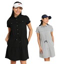 キャロウェイ ゴルフウェア ワンピース レディース シアサッカー半袖シャツ C24129201 Callaway その1