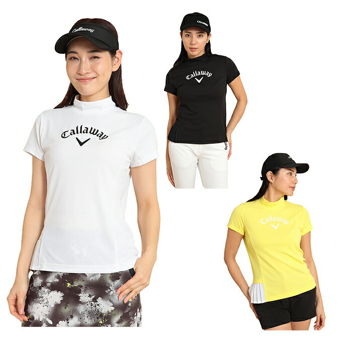 キャロウェイ ゴルフウェア 半袖シャツ レディース 裏クールモックネック C24134209 Callaway その1
