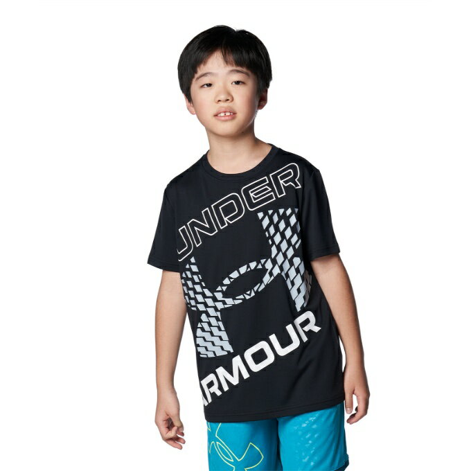楽天ヒマラヤ楽天市場店【全品最大10％OFF！6/22 20:00〜6/27 1:59】アンダーアーマー Tシャツ 半袖 ジュニア UAテック スーパービッグロゴ ショートスリーブTシャツ 1384684-001 UNDER ARMOUR