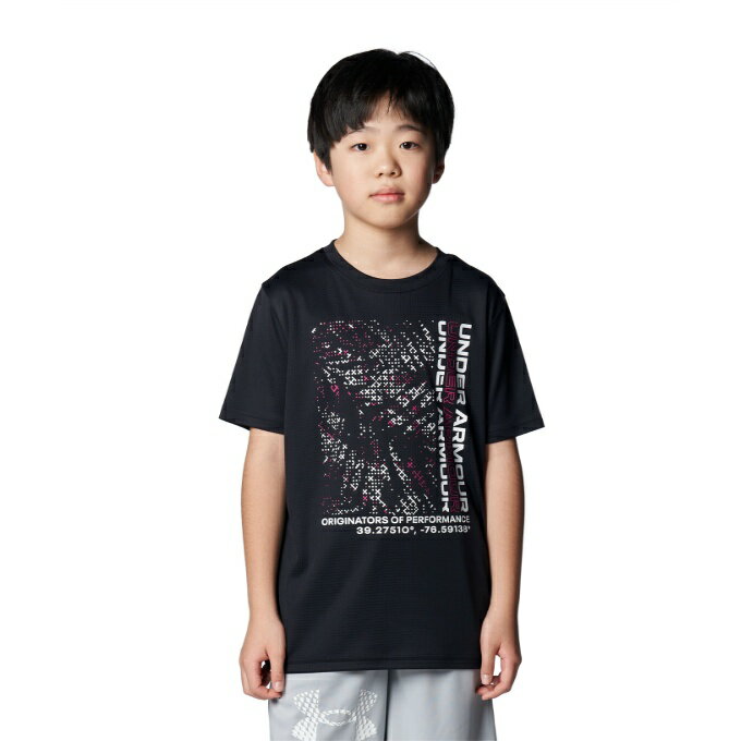 楽天ヒマラヤ楽天市場店【全品最大10％OFF！6/22 20:00〜6/27 1:59】アンダーアーマー Tシャツ 半袖 ジュニア UAスピードストライド グラフィック ショートスリーブTシャツ 1384685-001 UNDER ARMOUR