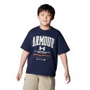【全品対象最大10%OFF!2025年8月4日20:00~8月11日1:59】 アンダーアーマー Tシャツ 半袖 ジュニア UAヘビーウェイト コットン グラフィック ショートスリーブTシャツ 1384687-410 UNDER ARMOUR