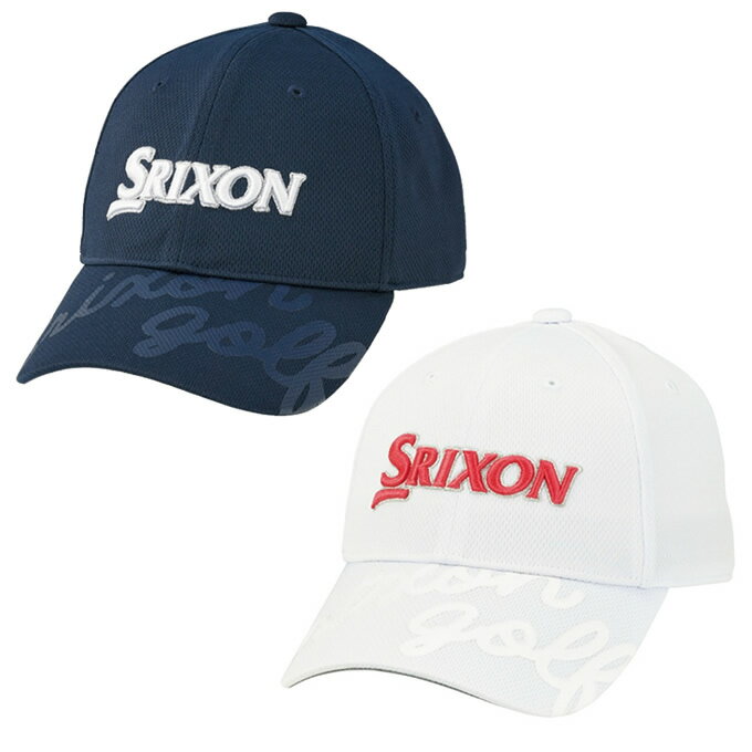 定番のSRIXONロゴキャップ。ウェアとのコーディネートがしやすいカラーを採用！ツバ部には筆記体でのSRIXON GOLFロゴをプリント ■カラー：NV( ネイビー )、WH( ホワイト ) ■サイズ：F フリー（頭囲：54〜58cm） ■素材：ポリエステル100％ ■原産国：中国 検索ワード：帽子 ぼうし cap