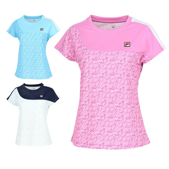 【全品対象ポイント最大7倍 5/30〜6/1】フィラ FILA テニスウェア Tシャツ 半袖 レディース ゲームシャツ VL2827