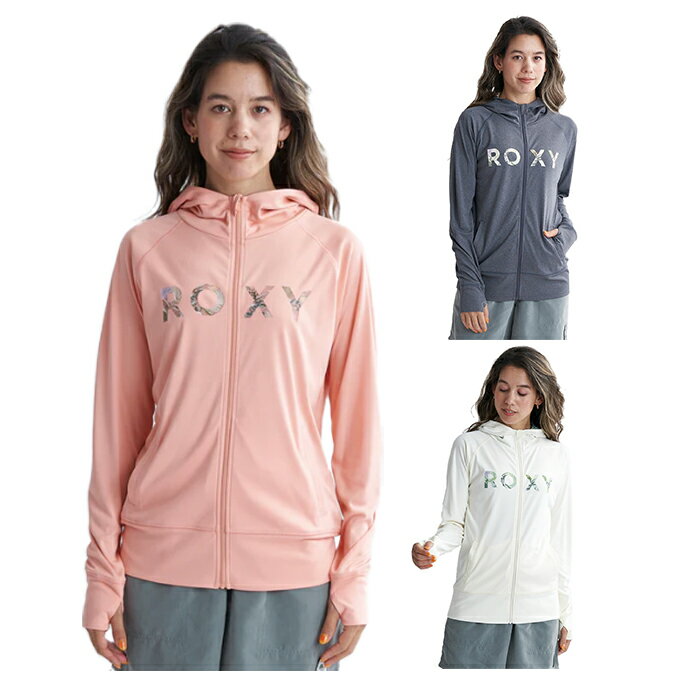 ロキシー パーカー レディース ロキシー ROXY ラッシュガード UVカット 速乾 長袖 レディース アウトドア 水遊び マリンスポーツ SIMPLY BOTANICAL LOGO PARKA ラッシュガード RLY241027