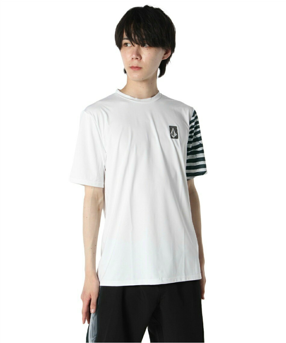 レビュー高評価のおせち贈り物 VOLCOM ボルコム 半袖ラッシュ Mサイズ メンズ A9112404WHT① Mサイズ