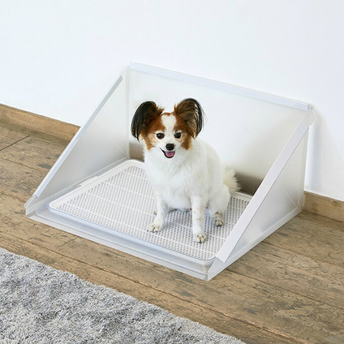 ペット トイレ用飛散ガード プラスクリーンMサイズ 犬用 水洗い ペット用品 収納 コンパクト ボンビア..
