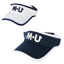 【全品対象最大10%OFFクーポン!7/13 10:00〜7/15 23:59】MUスポーツ MU SPORTS ゴルフ サンバイザー レディース ホワイト×ネ...