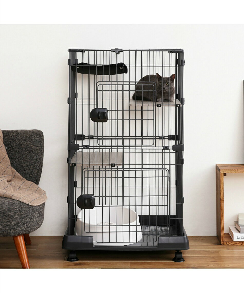 楽天市場】アイリスオーヤマ ミニキャットケージ 2段 pmcc-115の通販