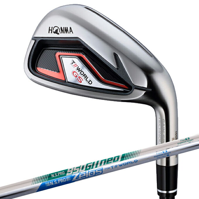 本間ゴルフ HONMA ゴルフクラブ アイアンセット 5本組 メンズ T//WORLD GS シャフト N.S.PRO 950GH neo N.S.PRO Zelos FOR T//WORLD I TW-GS PDS 6-10 ‥ その1