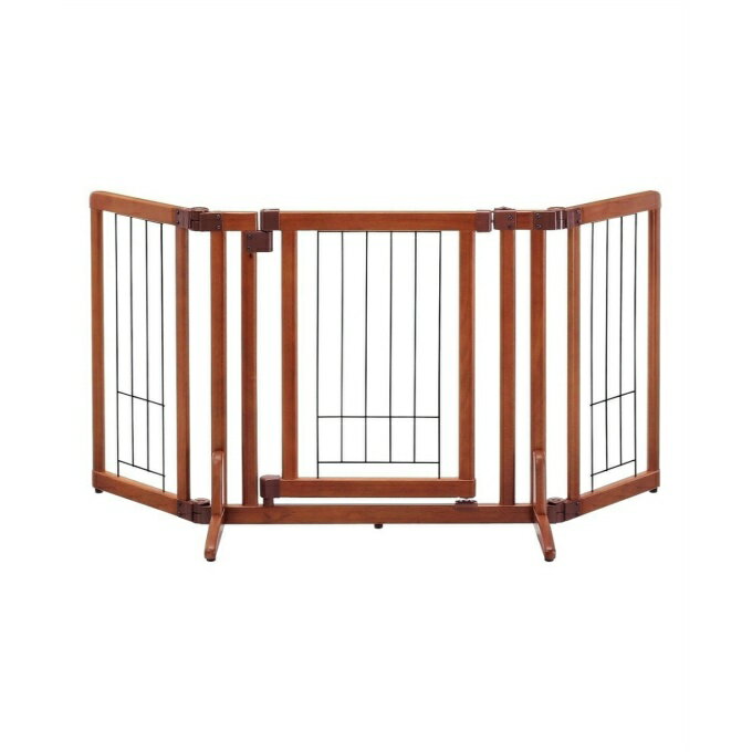 リッチェル 木製おくだけドア付ゲート S ブラウン ゲート ペットゲート フェンス ドア付き Richell LP-041‥