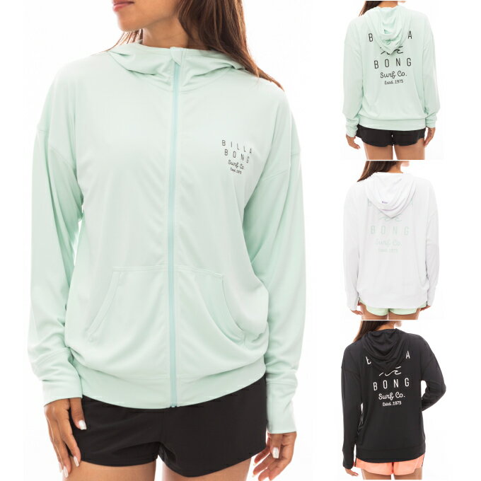 r{ BILLABONG bVK[h  fB[X LOOSE ZIP UP HOODED RASHGUARD bVp[J[ BE013862