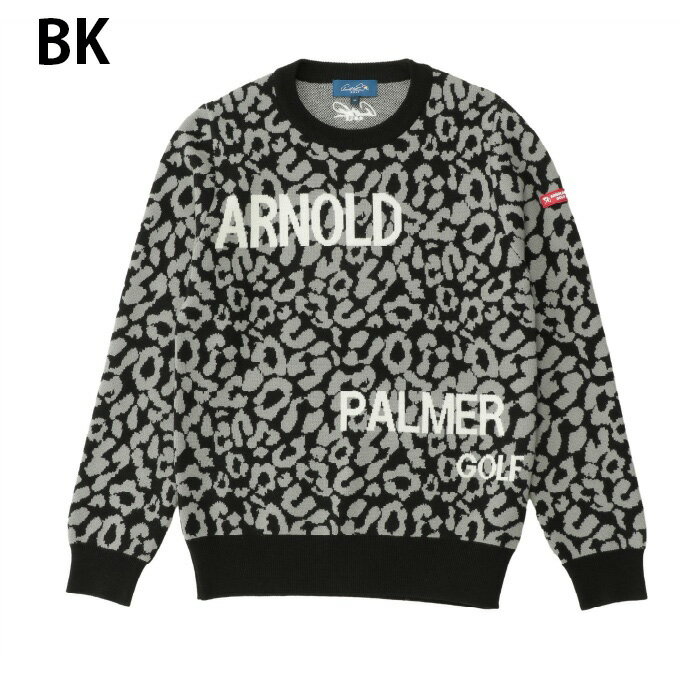 アーノルドパーマー ゴルフウェア セーター レディース レオパードジャガードセーター AP220404C04 arnold palmer【ご自宅配送限定】