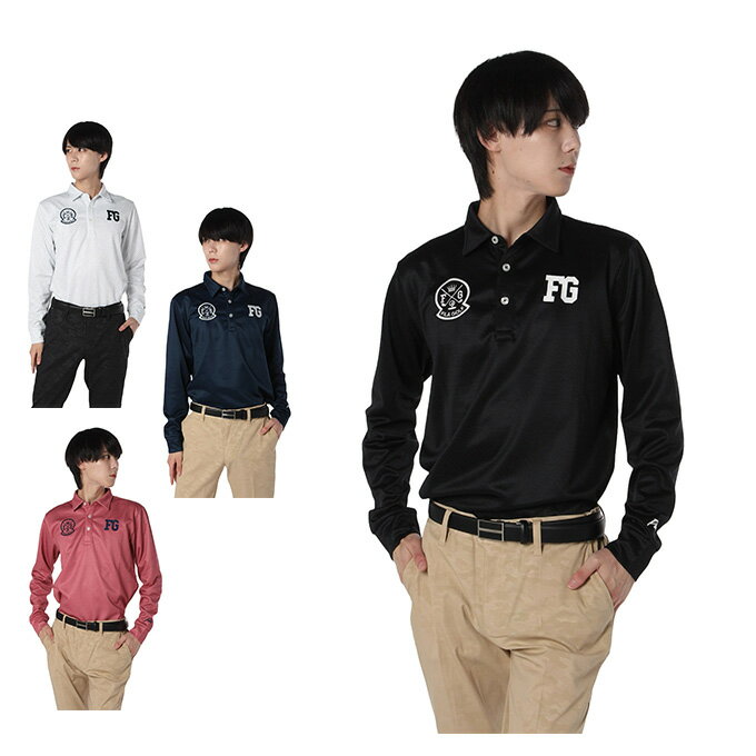 フィラ FILA ゴルフウェア ポロシャツ 長袖 メンズ プリント裏起毛長袖ポロ 784-508