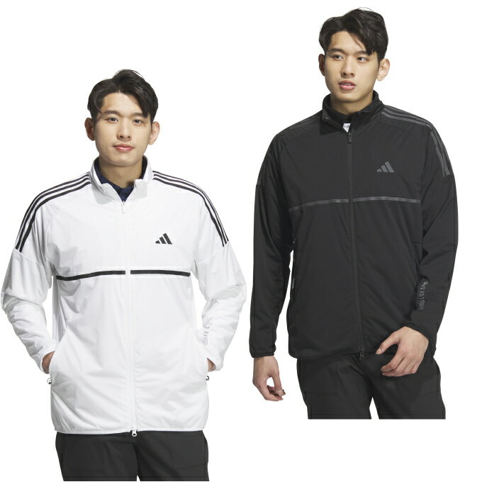 アディダス ゴルフウェア ブルゾン メンズ WIND.RDY スリーストライプスフルジップウィンド JTY59 adidas その1