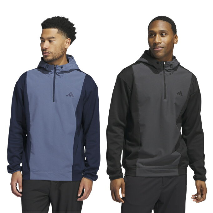 【D会員全品ポイント10倍！3/10 20:00〜23:59】アディダス ゴルフウェア スウェット メンズ COLD.RDY ハーフジップフーディージャケット JTX69 adidas
