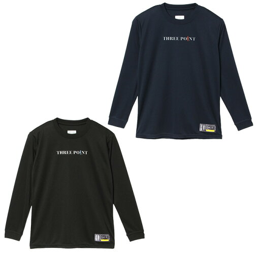 スリーポイント ThreePoint バスケットボール 長袖シャツ ジュニア 長袖 胸ロゴTシャツ TP570414C05 スリーポイント ThreePoint バスケットボール 長袖シャツ ジュニア 長袖 胸ロゴTシャツ TP570414C05