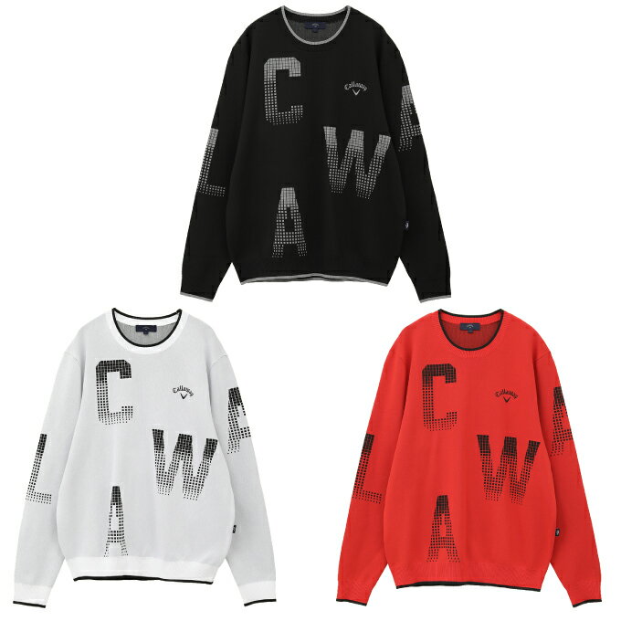 キャロウェイ ゴルフウェア セーター メンズ ロゴジャカードポリエステルニット C24218102 Callaway