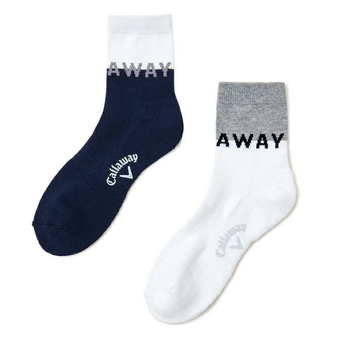 キャロウェイ ゴルフ ソックス メンズ バイカラーショートソックス C24293106 Callaway