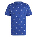 【最大10%OFFクーポン!7/4 20:00~7/11 1:59】アディダス Tシャツ 半袖 ジュニア ブランド ラブ 総柄プリント 半袖Tシャツ HR6347 ECN61 adidas