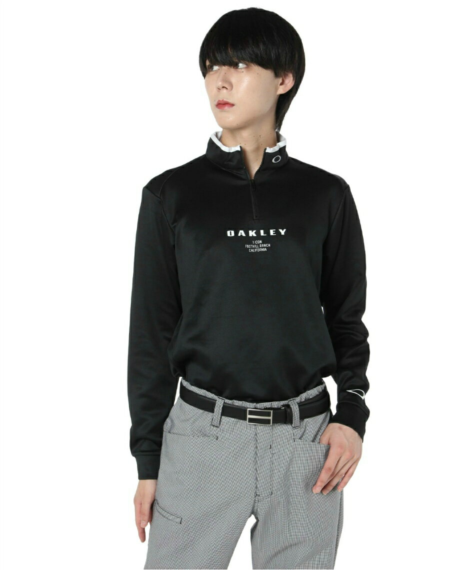 OAKLEY ゴルフ 新品 ポロシャツ XS ハーフジップ 夏 ロゴ入 スポーツ foa405169_01.jpg