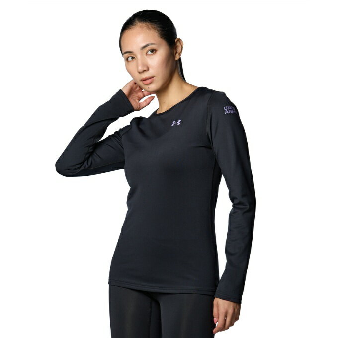 アンダーアーマー アンダーウェア 長袖 レディース UAコールドギア プロ ロングスリーブ クルーネック シャツ 1388716-001 UNDER ARMOUR