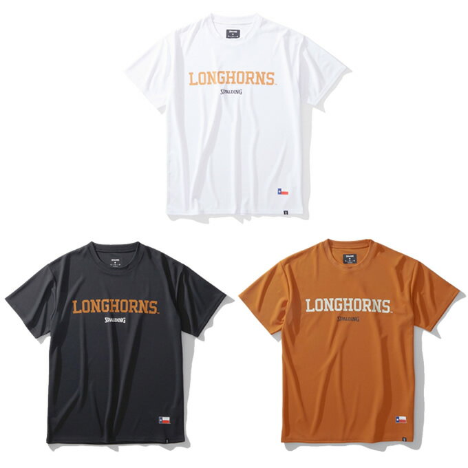 スポルディング SPALDING バスケットボールウェア 半袖シャツ メンズ Tシャツ テキサス ロングホーンズ ロゴ SMT24135TX