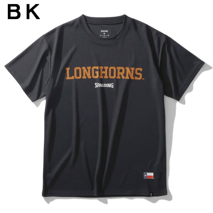 スポルディング SPALDING バスケットボールウェア 半袖シャツ メンズ Tシャツ テキサス ロングホーンズ ロゴ SMT24135TX