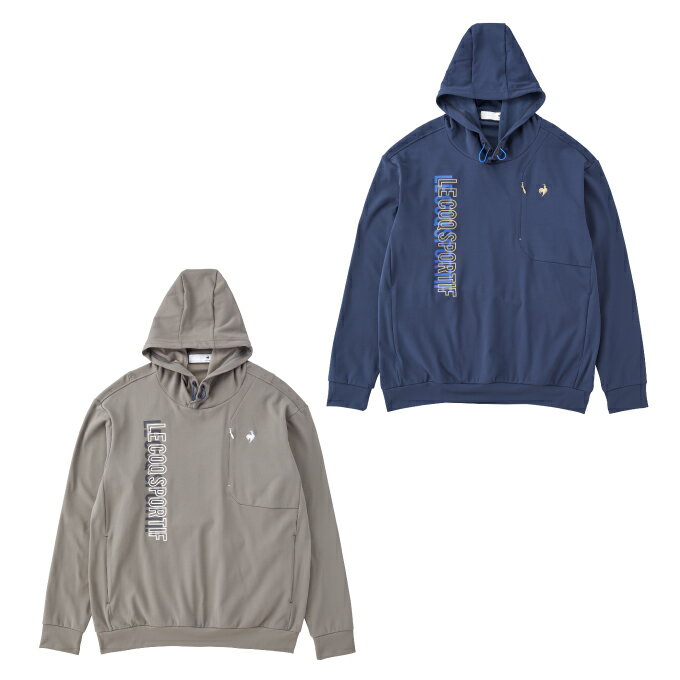 ルコックスポルティフ le coq sportif ゴルフウェア スウェット メンズ ストレッチフォーサー フード付きプルオーバー LG4FSW00M その1