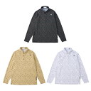 ルコックスポルティフ le coq sportif ゴルフウェア ポロシャツ 長袖 メンズ ストレッチフォーサー モノグラム小柄長袖シャツ LG4FLS01M