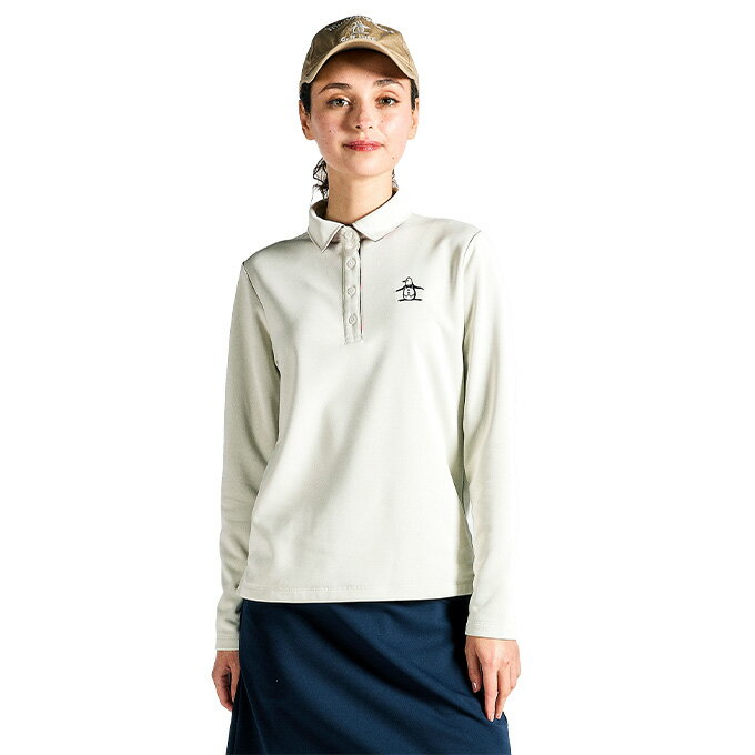 マンシング Munsingwear ゴルフウェア ポロシャツ 長袖 レディース SEASON COLLECTION HEAT NAVI裏起毛長袖シャツ MG4FLS82L その1