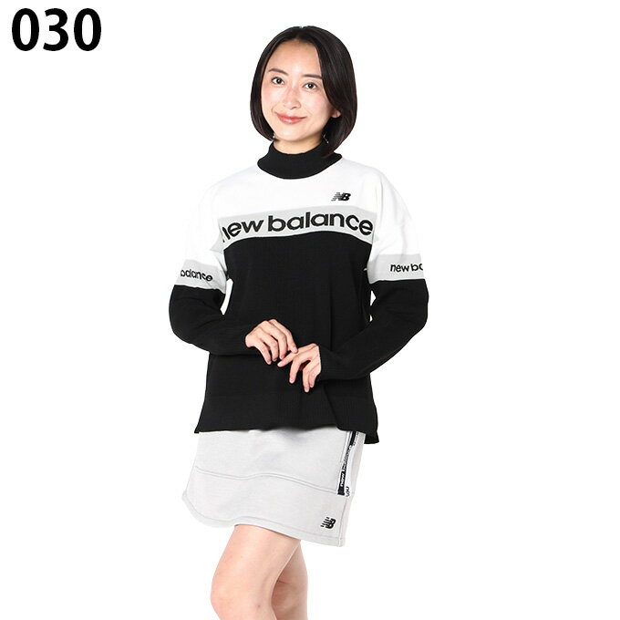 ニューバランス ゴルフウェア セーター レディース バイカラーモックニットプルオーバー 012-4270502 new balance