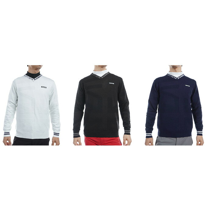 アドミラル Admiral ゴルフウェア セーター メンズ ユニオンジャックジャガード Vネックセーター ADMA454