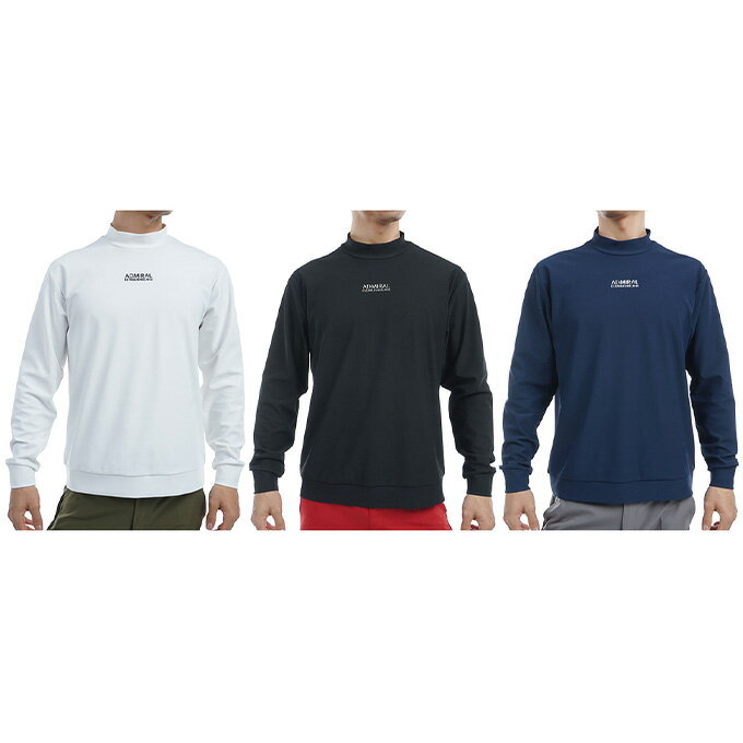 アドミラル Admiral ゴルフウェア 長袖シャツ メンズ ミニワッフル ロングスリーブ モックネックシャツ ADMA462