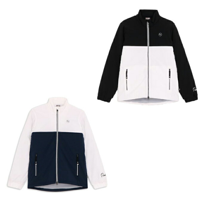 プーマ ゴルフウェア ブルゾン メンズ ストレッチ タフタ カラー ブロック フルジップ ジャケット 630368 PUMA その1