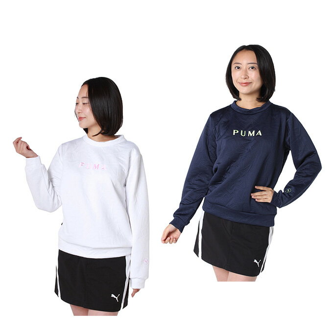 プーマ ゴルフウェア スウェット レディース キルトスウェットジャガードプルオーバー 630581 PUMA その1