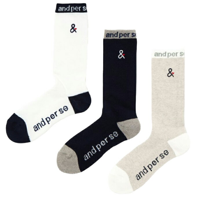 アンパスィ and per se ゴルフ ソックス メンズ ロングソックス AMF8124