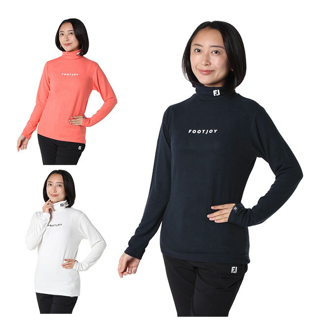 フットジョイ FootJoy ゴルフウェア 長袖シャツ レディース WOMEN'S 起毛ストレッチ 長袖タートルネックシャツ FJW-F24-S07 その1