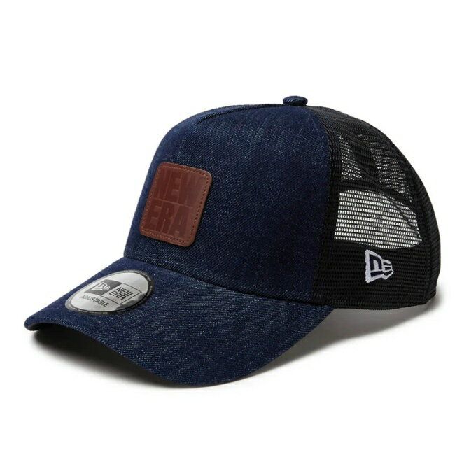 ニューエラ NEW ERA ゴルフ キャップ メンズ 9FORTY A-Frame トラッカー Denim Leather Patch 14307481