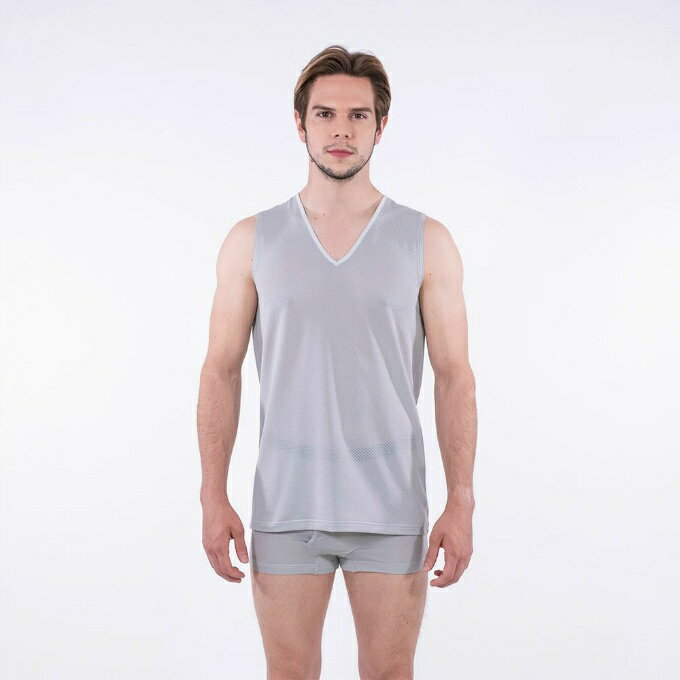 ミレー アンダーウェア ノースリーブ メンズ ドライナミック スルー MIV01886 7372 MILLET アンダーシャツ Vネック 下着 インナー 登山 アウトドア グレー