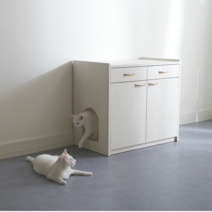 ONEKOSAMA OINUSAMA おねこさま おいぬさまトイレ収納キャビネット CAT'S POWDER ROOM ONS0052 【メーカー直送】【返品不可】【ご自宅配送限定】‥