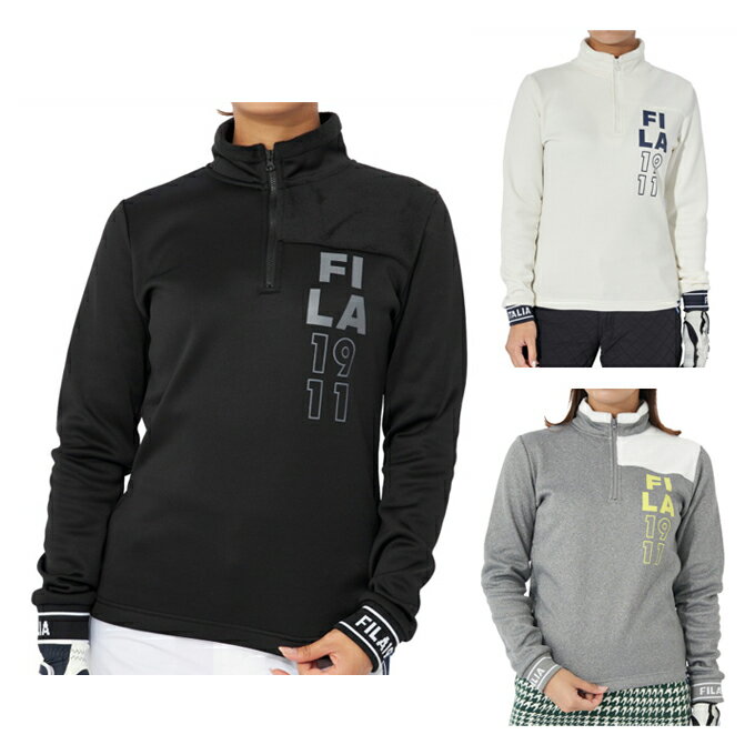 FILA GOLF フィラゴルフ ゴルフウェア ハーフジップ シャツ 半袖