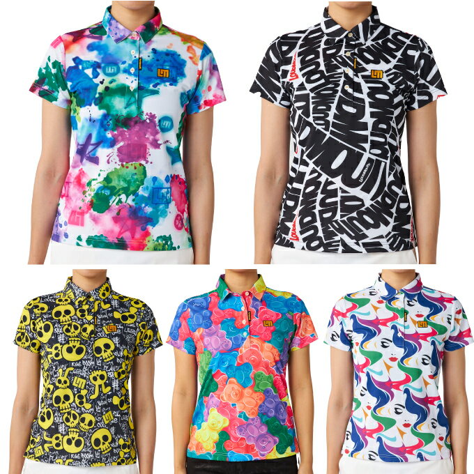 ラウドマウス LOUDMOUTH ゴルフウェア ポロシャツ 半袖 レディース 柄半袖シャツ 774650 【ご自宅配送限定】‥ その1