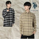 ユーエスポロアッスン U.S. POLO ASSN. 長袖シャツ メンズ レギュラーカラーチェックシャツ PLM43702【ご自宅配送限定】‥