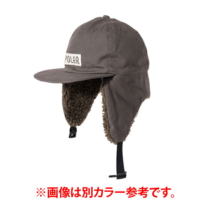 【全品最大ポイント10倍！ 4/4 20:00〜4/10 1:59】ポーラー POLER 帽子 キャップ メンズ レディース COTTON BOA FLAP CAP 243MCV0092-BLK