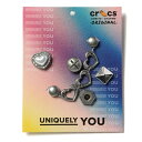 【全品対象最大10%OFFクーポン!7/13 10:00~7/15 23:59】クロックス クロックサンダル チャーム ジュニア ジビッツ シルバーロマンティック 5P 10013669 crocs