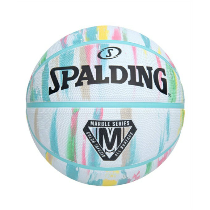 スポルディング SPALDING バスケットボール 6号球 マーブル ホワイト パステル ラバー 85-073Z