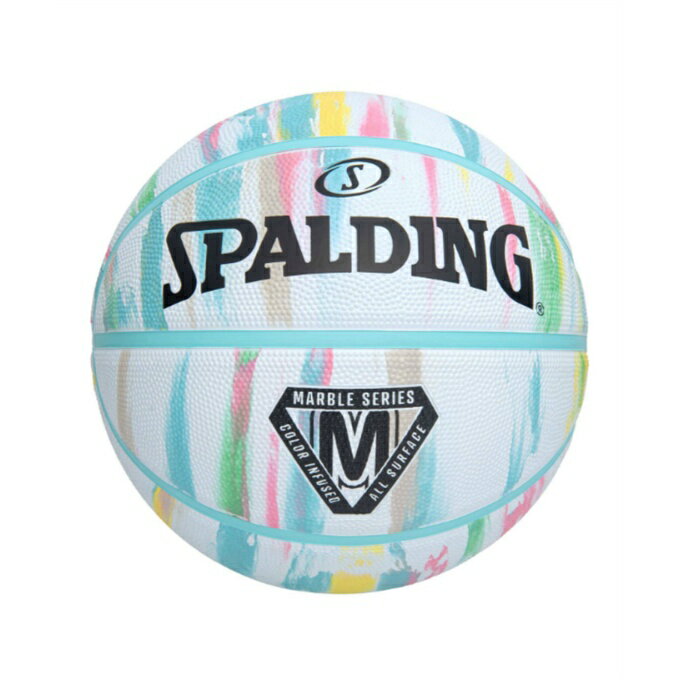 スポルディング SPALDING バスケットボール 5号球 ジュニア マーブル ホワイト パステル ラバー 85-074Z