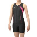 アリーナ arena フィットネス水着 セパレート レディース すらっとフルジップセパレーツ エンボス AS5SWF45L-BKBK