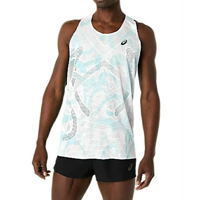 アシックス ランニングウェア Tシャツ ノースリーブ メンズ METARUN AOP SINGLET 2011D288-100 asics